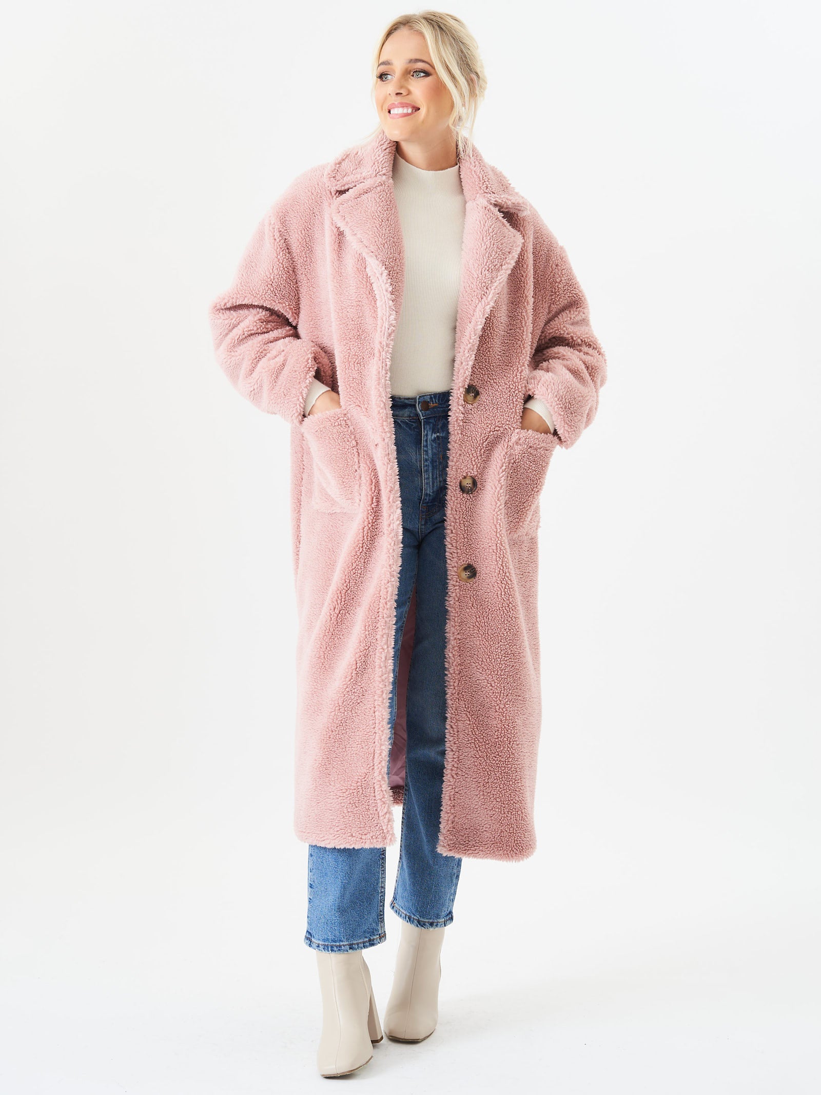 Teddy coat blush hotsell
