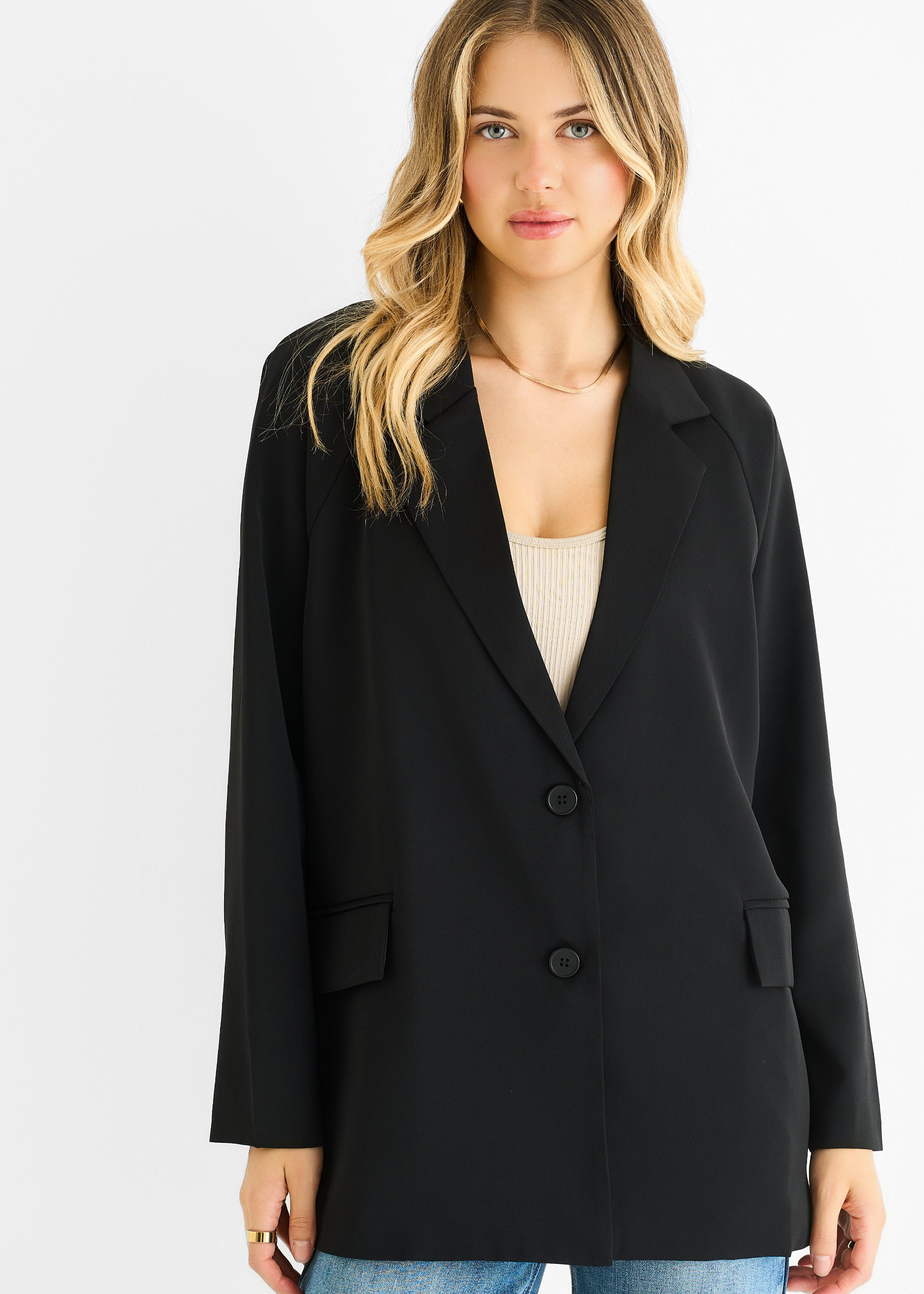 Black Tailoring Oversized Draped Blazer