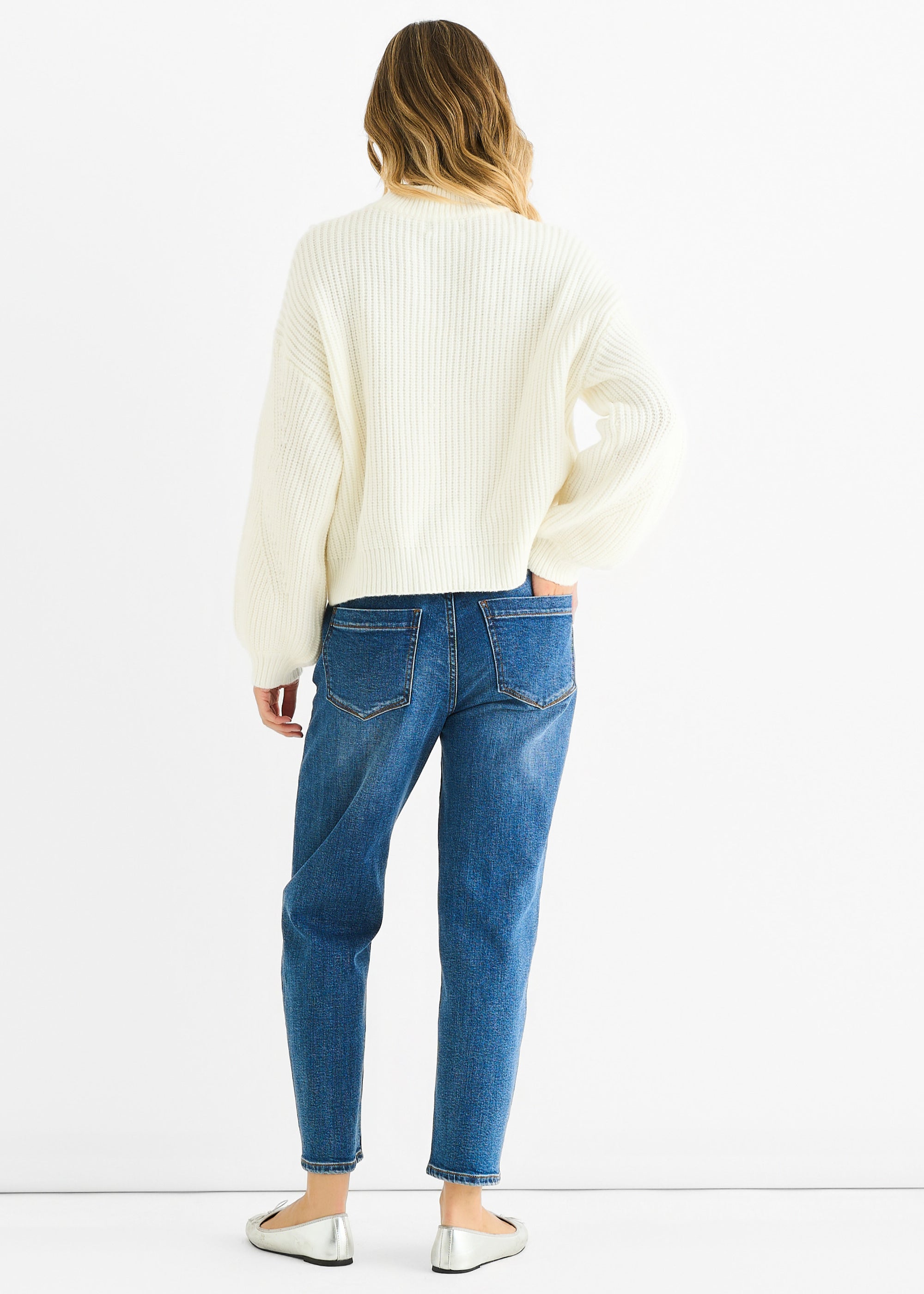 White Chunky Knit Oversized Jumper