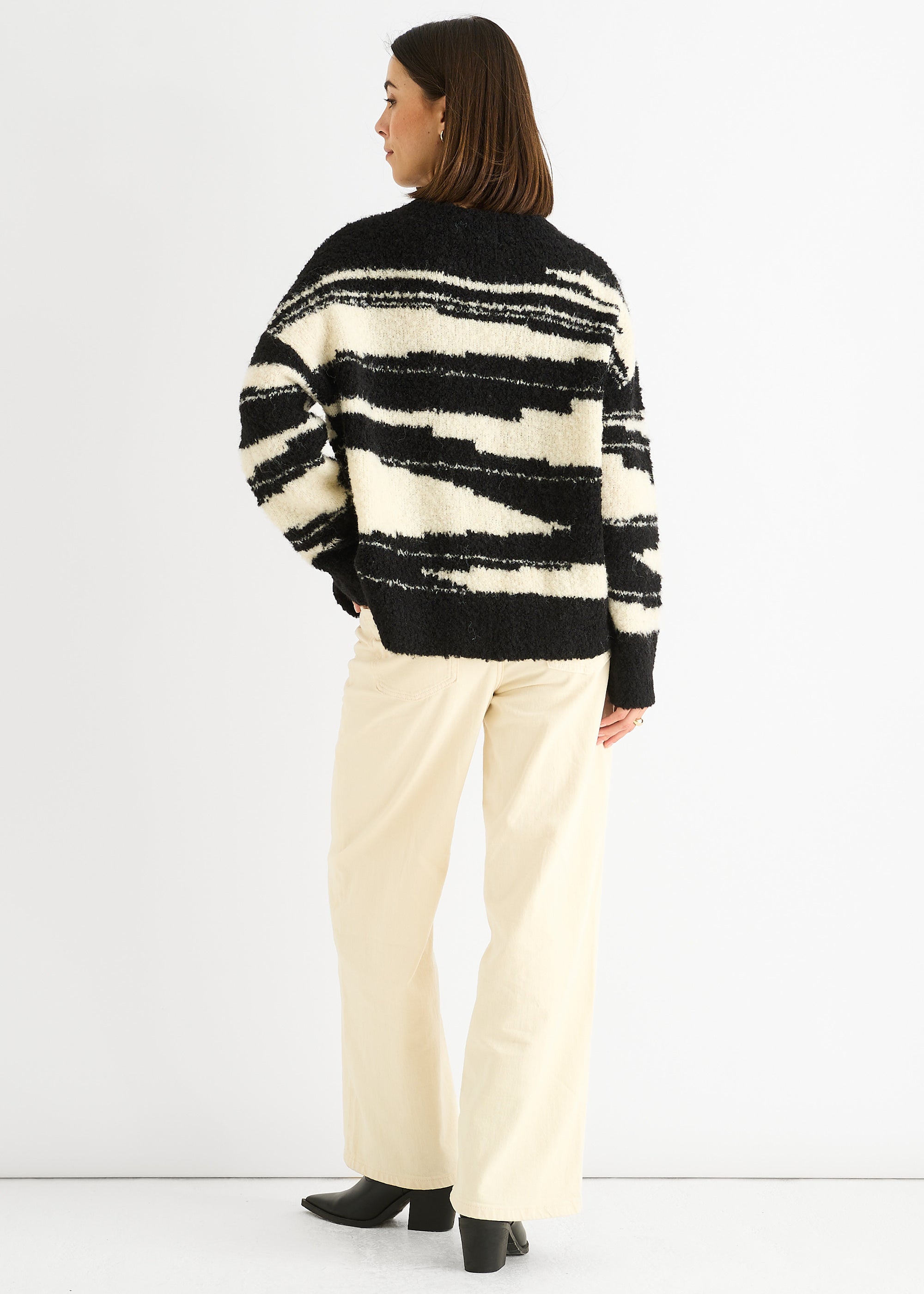 Mono Abstract Oversized Recycle Knit Jumper