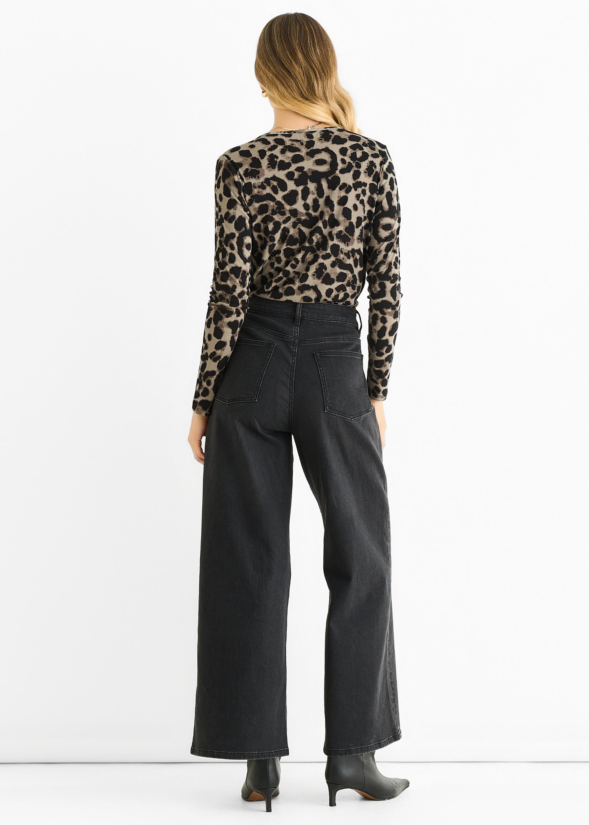 Grey Animal Wrap Jersey Bodysuit
