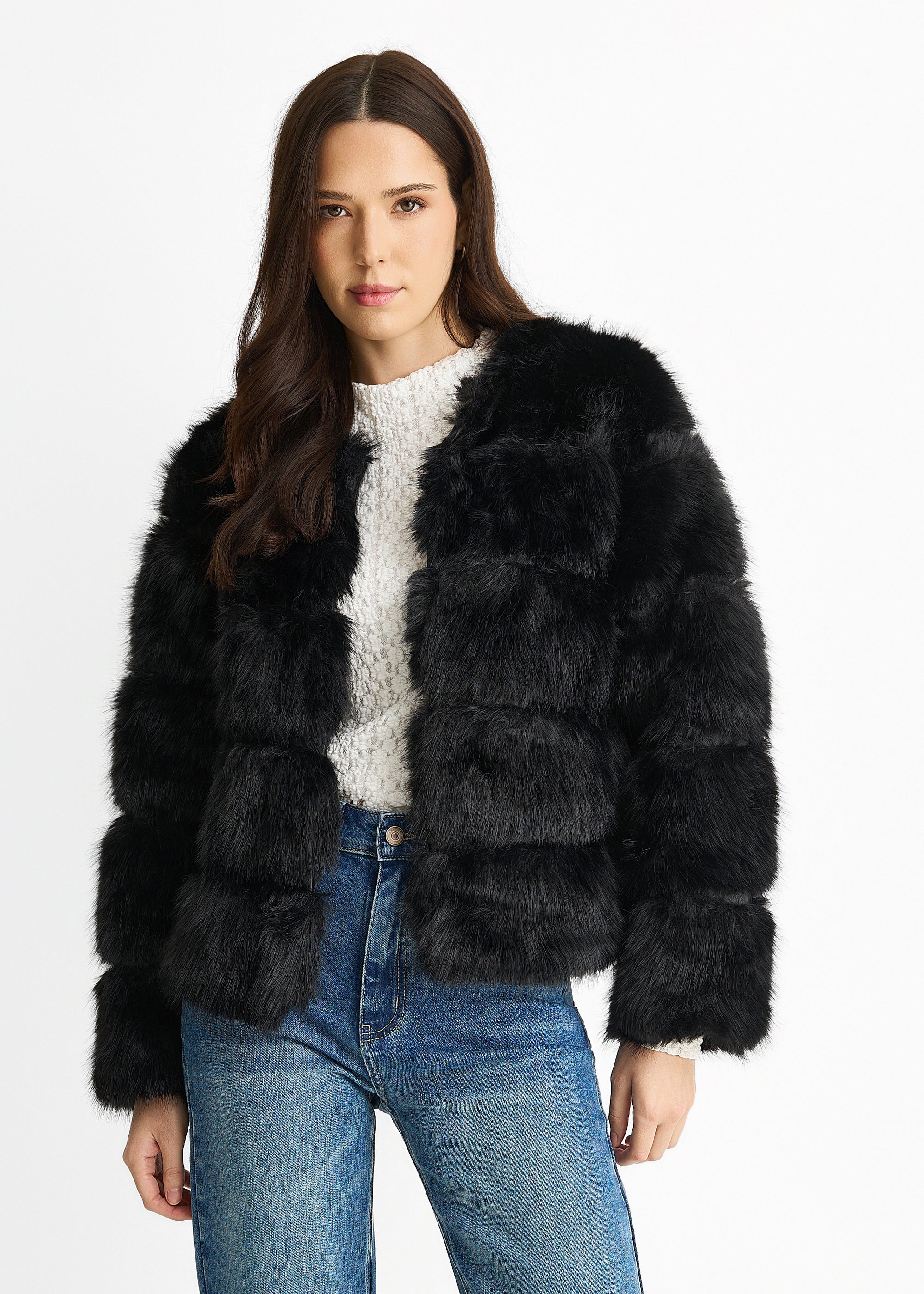 Black Soft Touch Fur Jacket