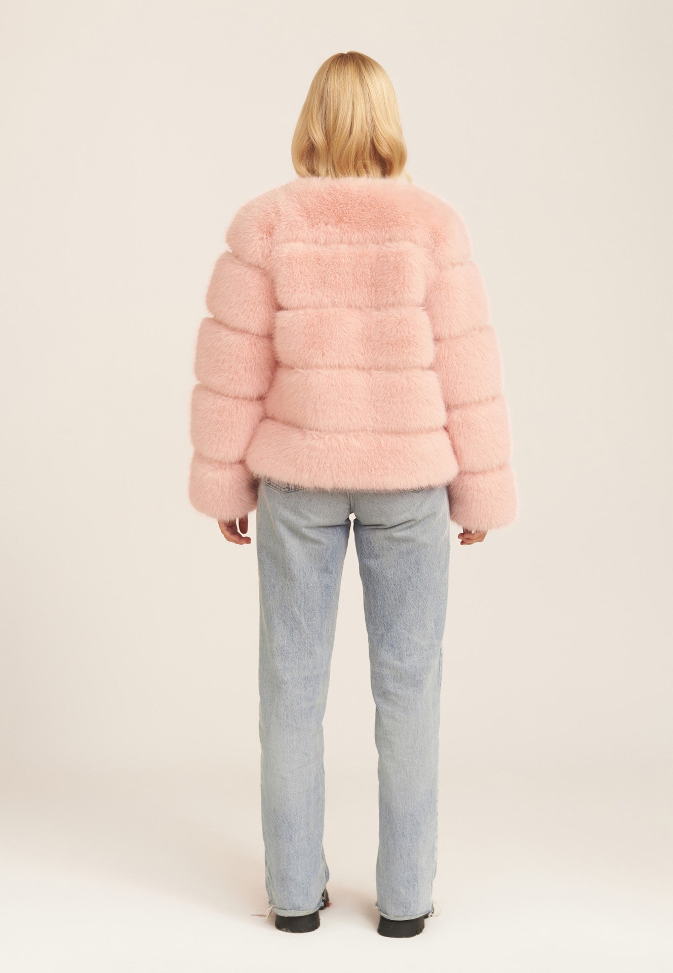 Pink Soft Touch Faux Fur Jacket