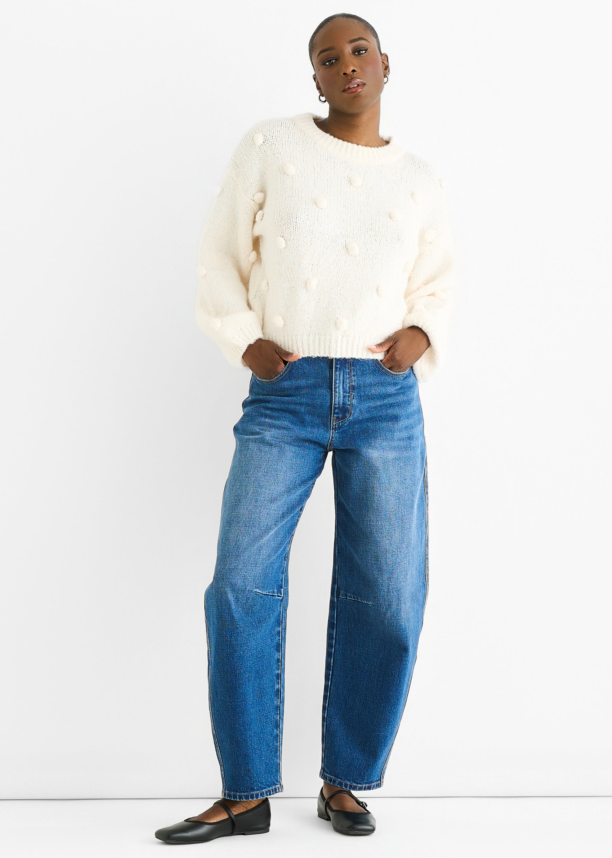 Cream Wool Mix Oversized Knit Jumper