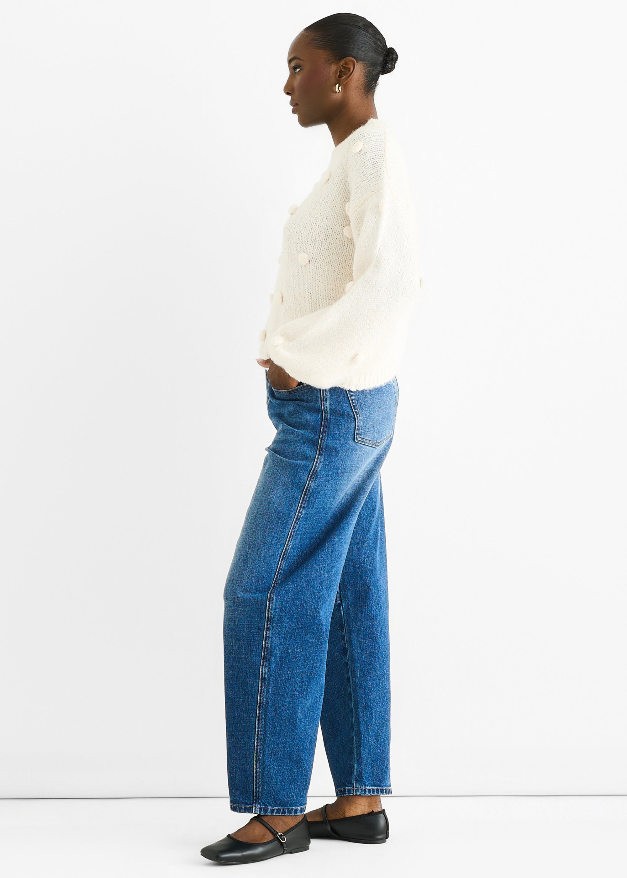 Cream Wool Mix Oversized Knit Jumper