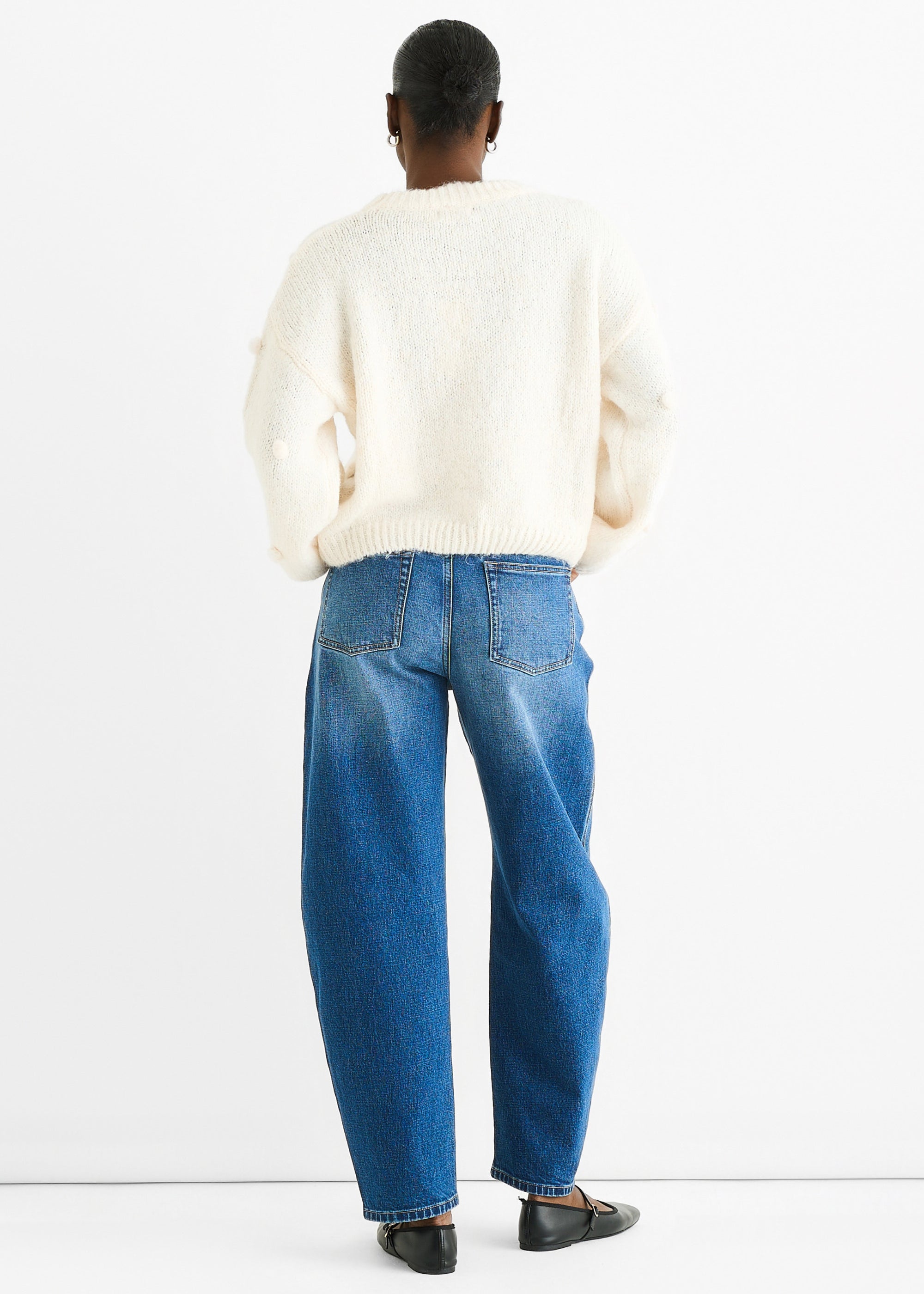 Cream Wool Mix Oversized Knit Jumper