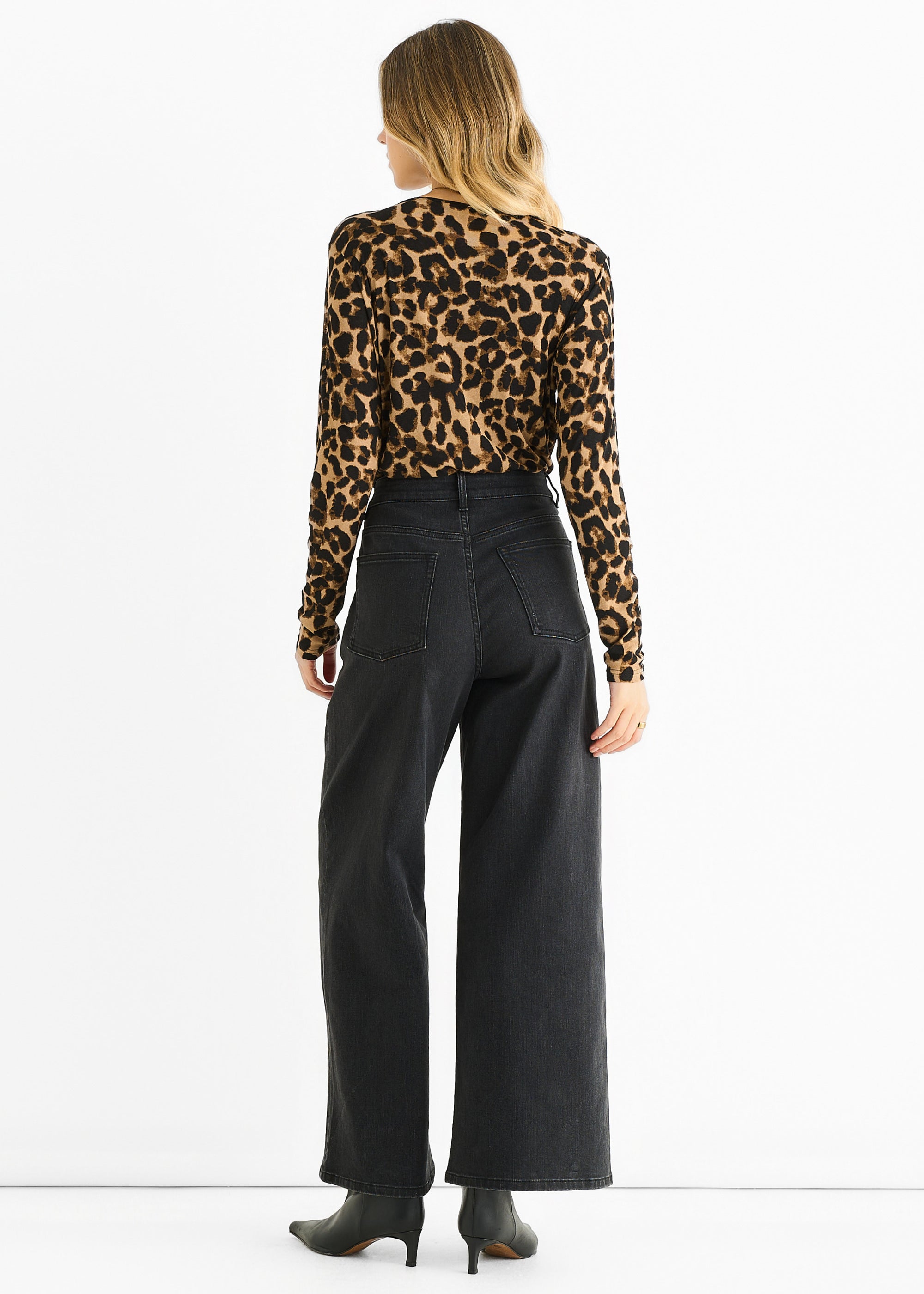 Brown Animal Wrap Jersey Bodysuit
