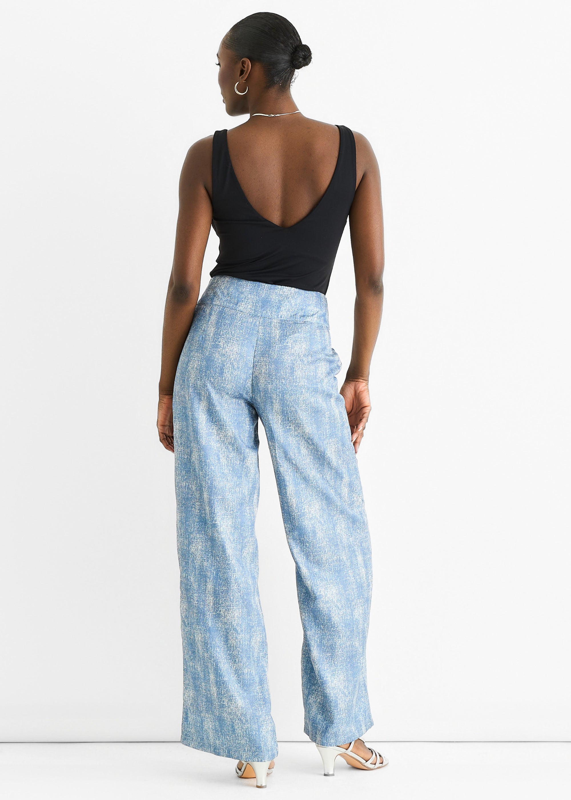 Blue Buckle Detail Trouser