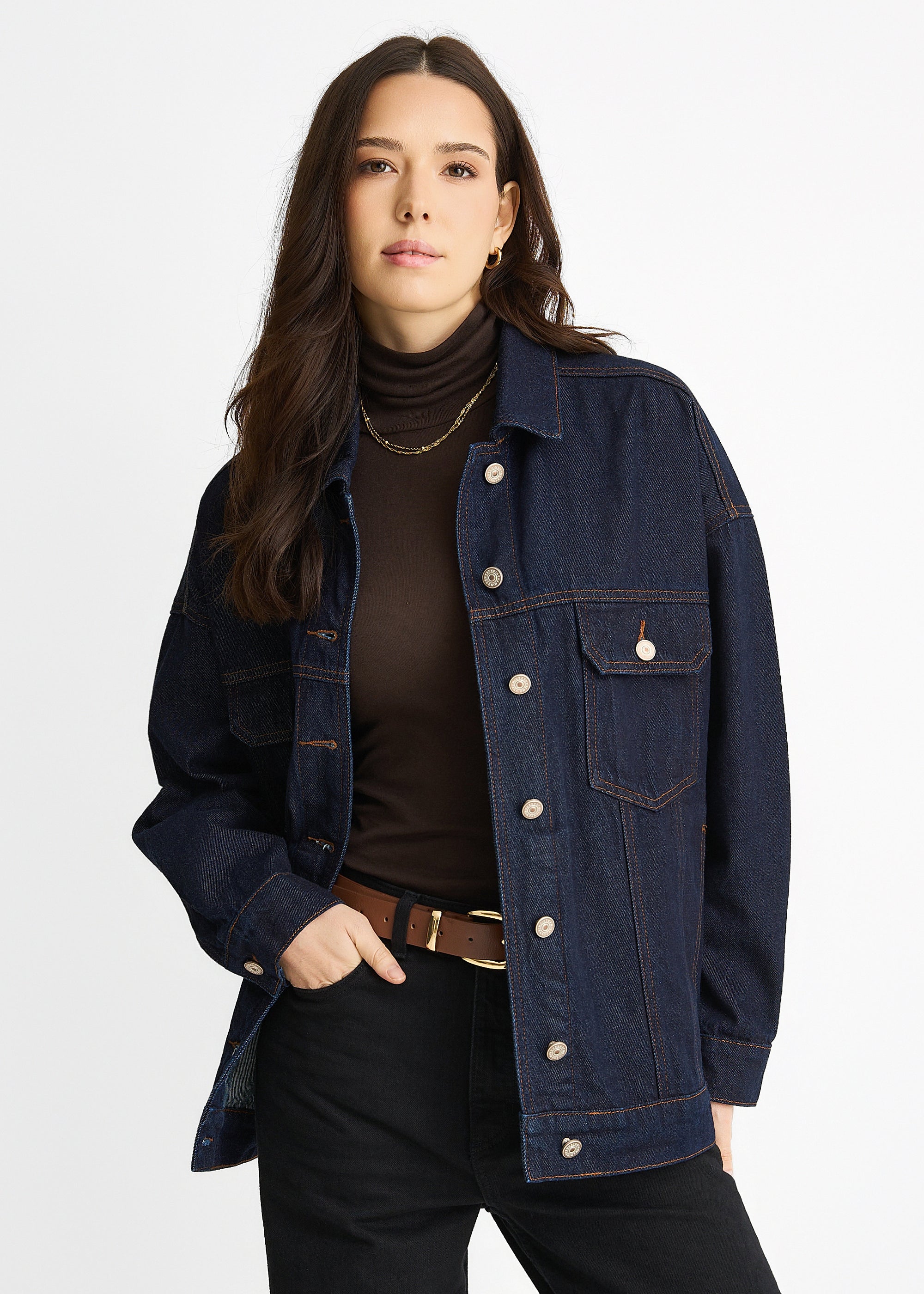 Dark Indigo Denim Trucker Jacket
