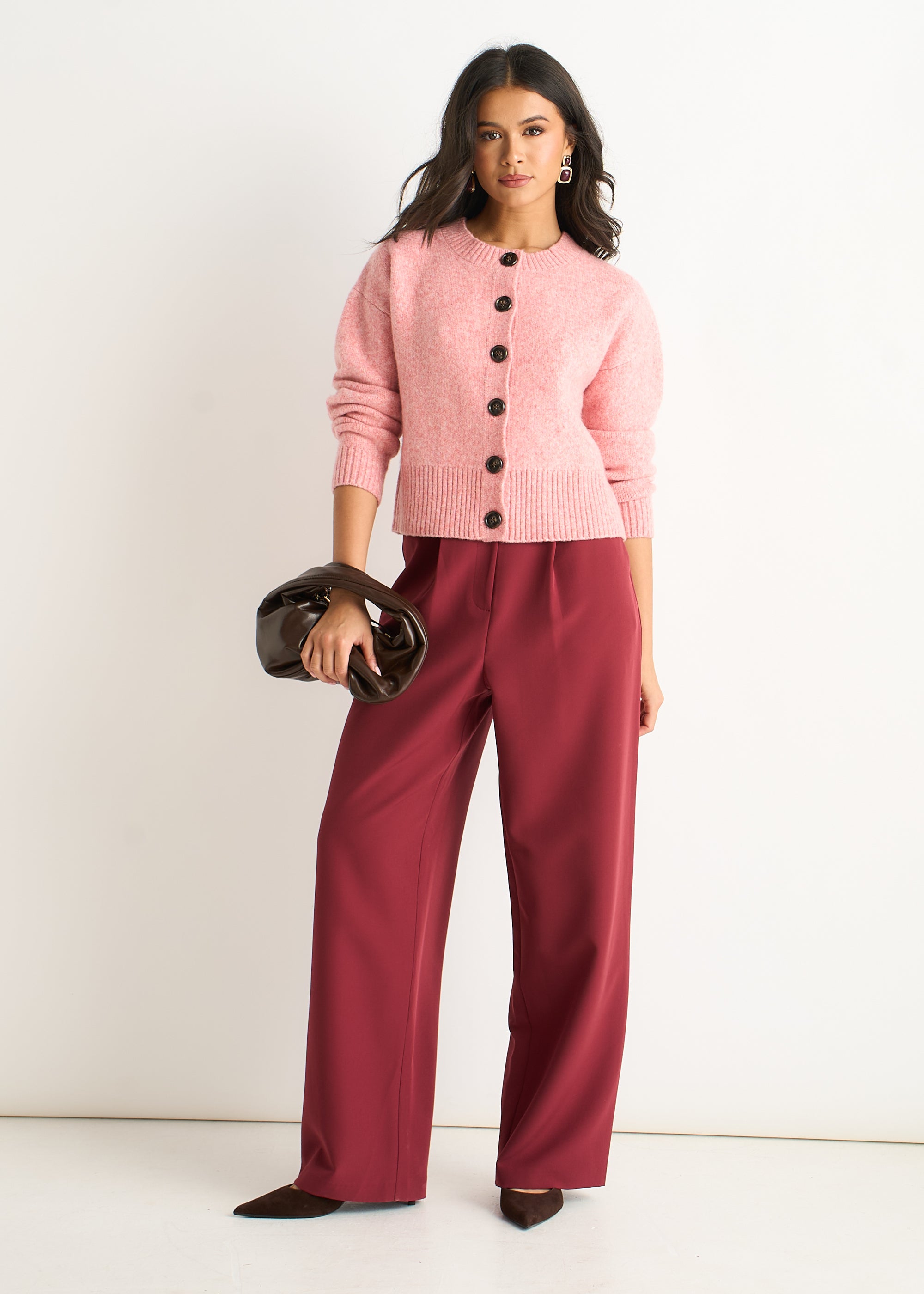 Pink Flex Long Sleeve Cardigan