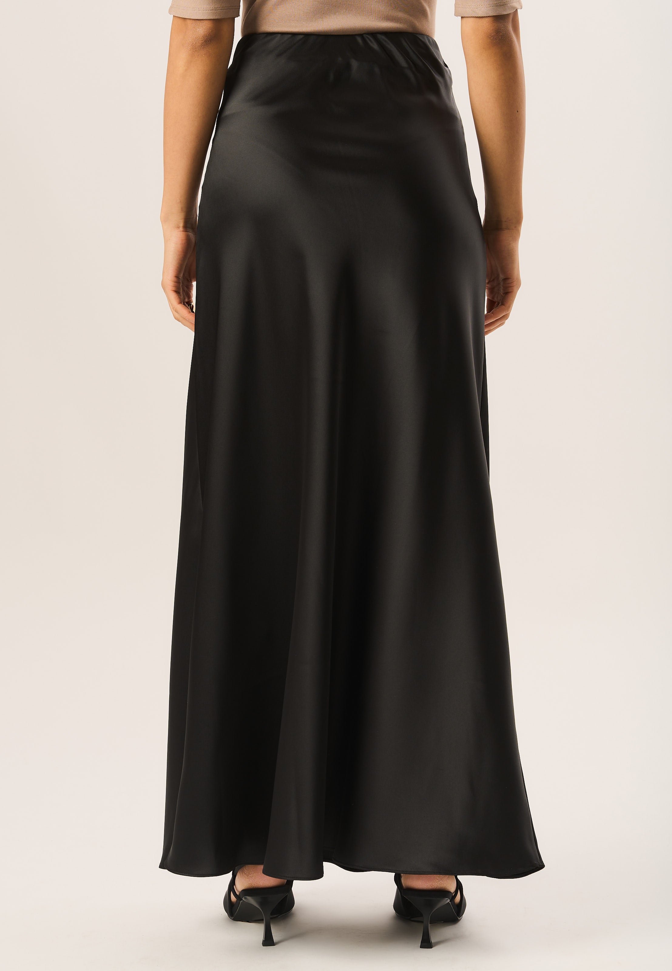 Black Bias Maxi Skirt